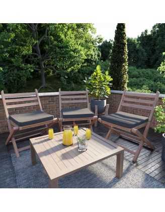 Cojín para banco de jardín, cojín para columpio, cojín de jardín, 40 x 40 x 5, Antracita