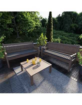 Cojín para banco de jardín, cojín para columpio, cojín de jardín, 110 x 50 x 5 cm, Antracita