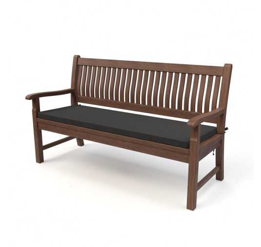 Cojín para banco de jardín, cojín para columpio, cojín de jardín, 150 x 50 x 5 cm, Antracita