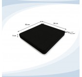 Cojín para banco de jardín, cojín para columpio, cojín de jardín, 50 x 50 x 5 cm, Negro Cojín para banco de jardín, cojín para columpio, cojín de jardín, 50 x 50 x 5 cm, Negro