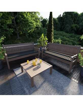 Cojín para banco de jardín, cojín para columpio, cojín de jardín, 120 x 50 x 5 cm, Negro