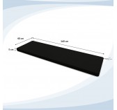 Cojín para banco de jardín, cojín para columpio, cojín de jardín, 160 x 40 x 5 cm, Negro Cojín para banco de jardín, cojín para columpio, cojín de jardín, 160 x 40 x 5 cm, Negro