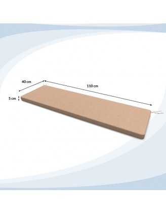 Cojín para banco de jardín, cojín para columpio, cojín de jardín, 110 x 40 x 5 cm, Beige