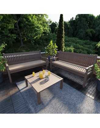 Cojín para banco de jardín, cojín para columpio, cojín de jardín, 170 x 40 x 5 cm, Beige