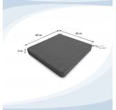 Cojín para banco de jardín, cojín para columpio, cojín de jardín, 60 x 60 x 5 cm, Gris