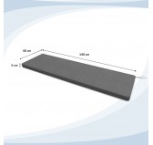 Cojín para banco de jardín, cojín para columpio, cojín de jardín, 140 x 40 x 5 cm, Gris Cojín para banco de jardín, cojín para columpio, cojín de jardín, 140 x 40 x 5 cm, Gris