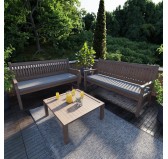 Cojín para banco de jardín, cojín para columpio, cojín de jardín, 150 x 40 x 5 cm, Gris