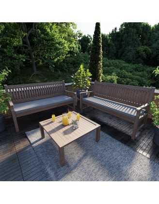 Cojín para banco de jardín, cojín para columpio, cojín de jardín, 160 x 50 x 5 cm, Gris