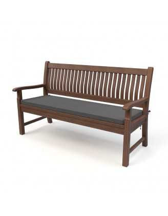 Cojín para banco de jardín, cojín para columpio, cojín de jardín, 170 x 40 x 5 cm, Gris