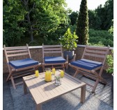 Cojín para banco de jardín, cojín para columpio, cojín de jardín, 40 x 40 x 5, Azul Oscuro Cojín para banco de jardín, cojín para columpio, cojín de jardín, 40 x 40 x 5, Azul Oscuro