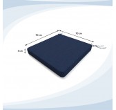 Cojín para banco de jardín, cojín para columpio, cojín de jardín, 70 x 70 x 5 cm, Azul Oscuro