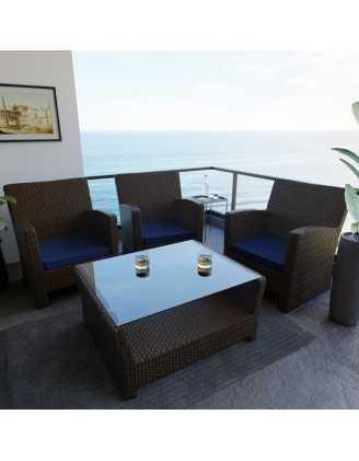 Cojín para banco de jardín, cojín para columpio, cojín de jardín, 70 x 70 x 5 cm, Azul Oscuro