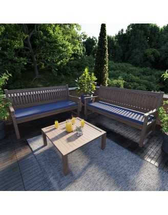 Cojín para banco de jardín, cojín para columpio, cojín de jardín, 100 x 40 x 5 cm, Azul Oscuro