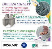 Colchón plegable 160×80×15 cm para sofá modular infantil de pana, color Caramelo Cálido