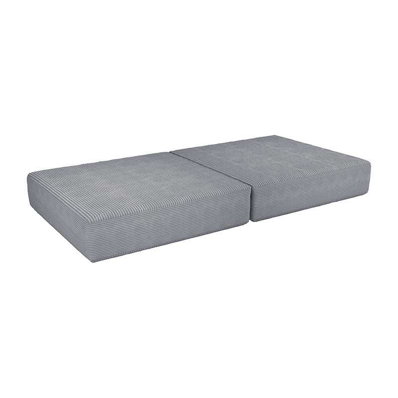 Colchón plegable 160×80×15 cm para sofá modular infantil de pana, color Gris Conejito