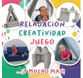 Colchón plegable 160×80×8 cm para sofá modular infantil de pana, color Laguna Azul