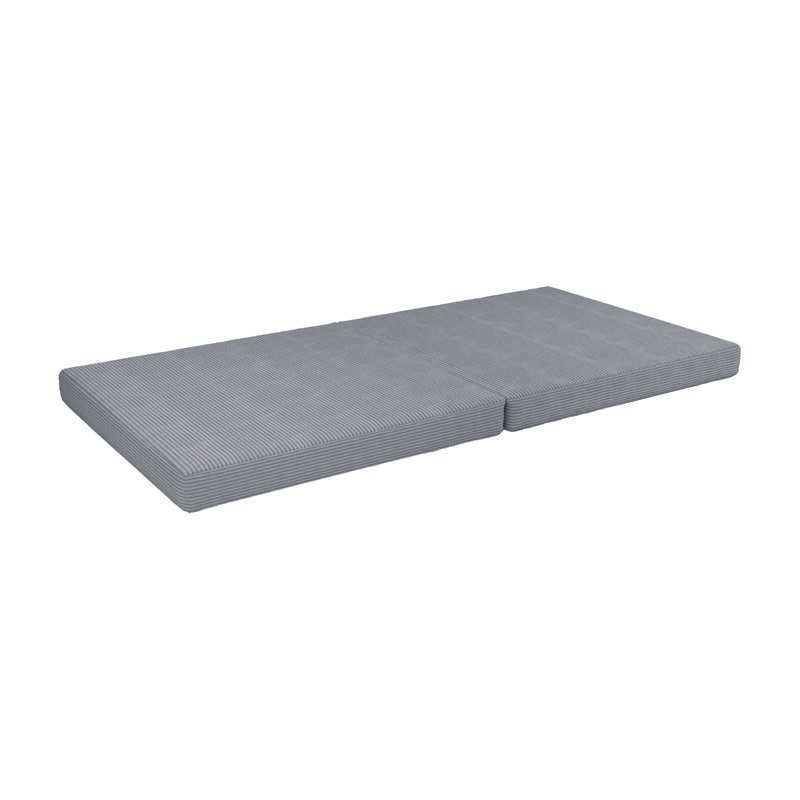 Colchón plegable 160×80×8 cm para sofá modular infantil de pana, color Gris Conejito