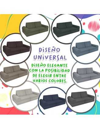 Cojín triangular 55×35×35 cm para sofá modular infantil de pana, color Cielo Nocturno