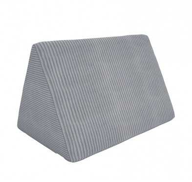 Cojín triangular 55×35×35 cm para sofá modular infantil de pana, color Gris Conejito