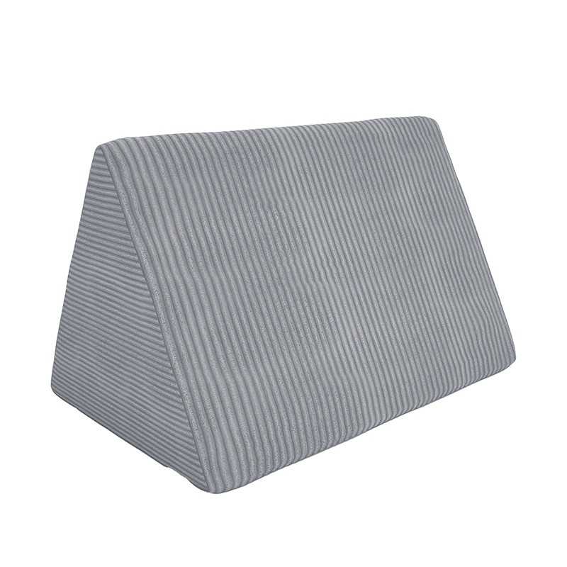 Cojín triangular 55×35×35 cm para sofá modular infantil de pana, color Gris Conejito