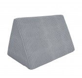 Cojín triangular 55×35×35 cm para sofá modular infantil de pana, color Gris Conejito