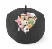 Funda para puf infantil para peluches | Tejido de pana | 85x85x50 cm | Guijarro Nocturno
