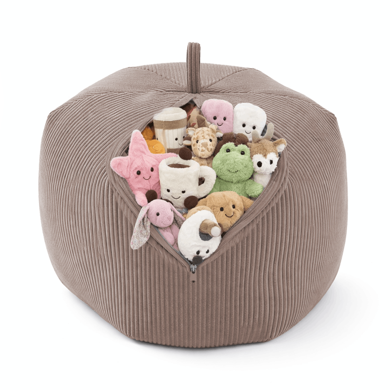 Funda para puf infantil para peluches | Tejido de pana | 85x85x50 cm | Caramelo Cálido Funda para puf infantil para peluches | Tejido de pana | 85x85x50 cm | Caramelo Cálido