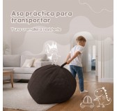 Funda para puf infantil para peluches | Tejido de pana | 85x85x50 cm | Caramelo Cálido Funda para puf infantil para peluches | Tejido de pana | 85x85x50 cm | Caramelo Cálido