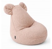 Puf Infantil con Orejas de Ratón | Bouclé | 68x68x50 cm | Rosa Caramelo