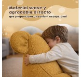 Puf Infantil con Orejas de Ratón | Bouclé | 68x68x50 cm | Rosa Caramelo