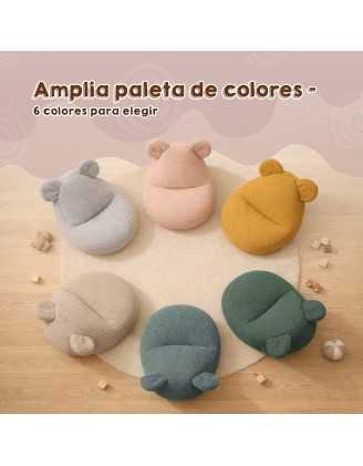 Puf Infantil con Orejas de Ratón | Bouclé | 68x68x50 cm | Rosa Caramelo