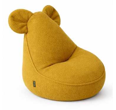 Puf Infantil con Orejas de Ratón | Bouclé | 68x68x50 cm | Osito Soleado