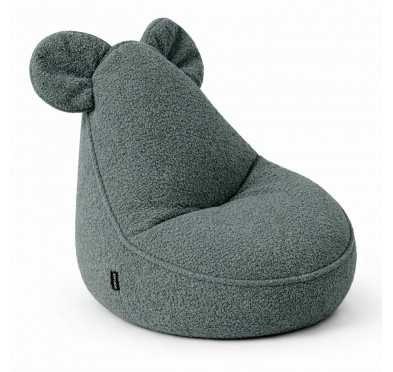 Puf Infantil con Orejas de Ratón | Bouclé | 68x68x50 cm | Azul Bebé