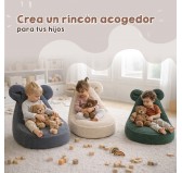 Puf Infantil con Orejas de Ratón | Tejido de pana | 68x68x50 cm | Cielo Nocturno Puf Infantil con Orejas de Ratón | Tejido de pana | 68x68x50 cm | Cielo Nocturno