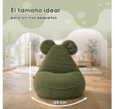 Puf Infantil con Orejas de Ratón | Tejido de pana | 68x68x50 cm | Cielo Nocturno Puf Infantil con Orejas de Ratón | Tejido de pana | 68x68x50 cm | Cielo Nocturno