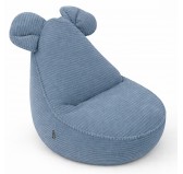 Puf Infantil con Orejas de Ratón | Tejido de pana | 68x68x50 cm | Laguna Azul Puf Infantil con Orejas de Ratón | Tejido de pana | 68x68x50 cm | Laguna Azul