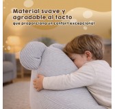 Puf Infantil con Orejas de Ratón | Tejido de pana | 68x68x50 cm | Laguna Azul Puf Infantil con Orejas de Ratón | Tejido de pana | 68x68x50 cm | Laguna Azul