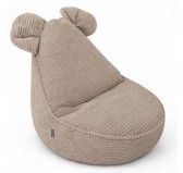 Puf Infantil con Orejas de Ratón | Tejido de pana | 68x68x50 cm | Caramelo Cálido