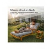 Cojín Tumbona Exterior | Impermeable y Repelente al Agua | 200x60x13 cm | Negro