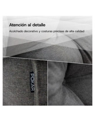 Cojín de Respaldo | Almohada de Lectura para Cama y Sofá | 70x50x20 cm | Gris