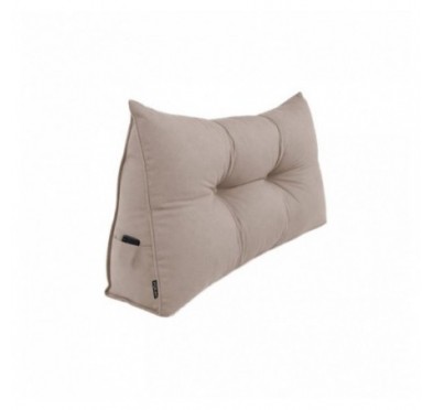 Cojín de Respaldo | Almohada de Lectura para Cama y Sofá | 70x50x20 cm | Beige