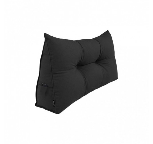 Cojín de Respaldo | Almohada de Lectura para Cama y Sofá | 70x50x20 cm | Negro