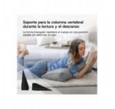Cojín de Respaldo | Almohada de Lectura para Cama y Sofá | 70x50x20 cm | Negro