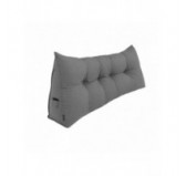 Cojín de Respaldo | Almohada de Lectura para Cama y Sofá | 200x50x20 cm | Gris