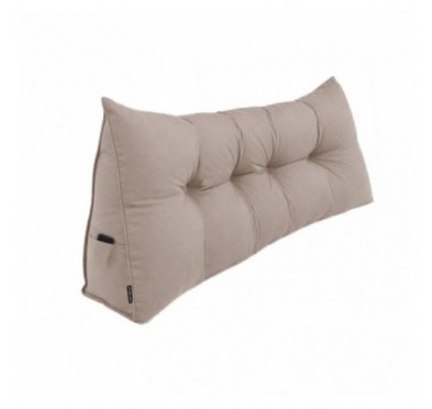 Cojín de Respaldo | Almohada de Lectura para Cama y Sofá | 200x50x20 cm | Beige