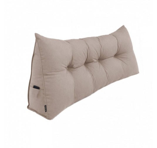 Cojín de Respaldo | Almohada de Lectura para Cama y Sofá | 200x50x20 cm | Beige