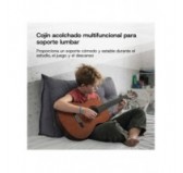 Cojín de Respaldo | Almohada de Lectura para Cama y Sofá | 200x50x20 cm | Negro