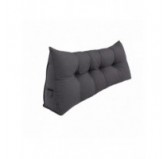 Cojín de Respaldo | Almohada de Lectura para Cama y Sofá | 200x50x20 cm | Antracita