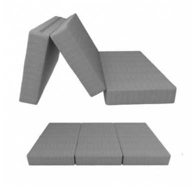 Colchón Plegable para Camping, Viaje, para Invitados 120x195x15 Gris