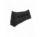 Cojín de Respaldo | Almohada de Lectura para Cama y Sofá | 180x50x20 cm | Negro
